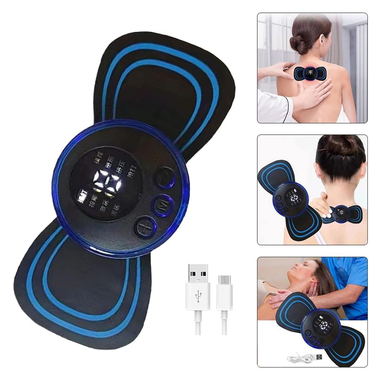 6204 Portable USB Neck Massager Electric Neck Massager Automatic Massage Enhancer Mini Cervical Massager EMS Lymphatic Drainage Massage with Cable DeoDap 6204 Portable USB Neck Massager Electric Neck Massager Automatic Massage Enhancer Mini Cervical Massager EMS Lymphatic Drainage Massage with Cable DeoDap